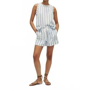 NEW MELISSA NEPTON henry short in light blue wide stripe